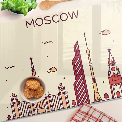 Deska kuchenna szklana Moscow skyline illustration