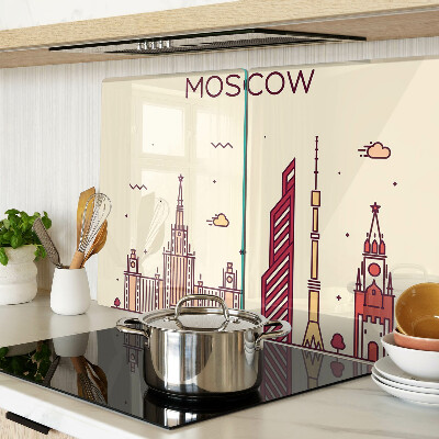 Deska kuchenna szklana Moscow skyline illustration