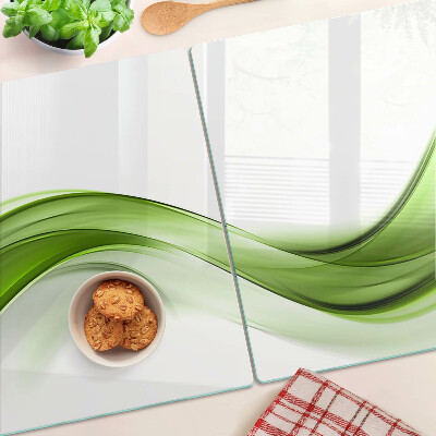 Szklana deska do krojenia Zielone fale abstrakcyjne