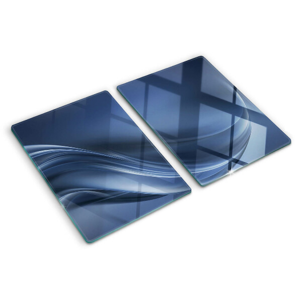 Deska kuchenna szklana Fale w odcieniach niebieskiego