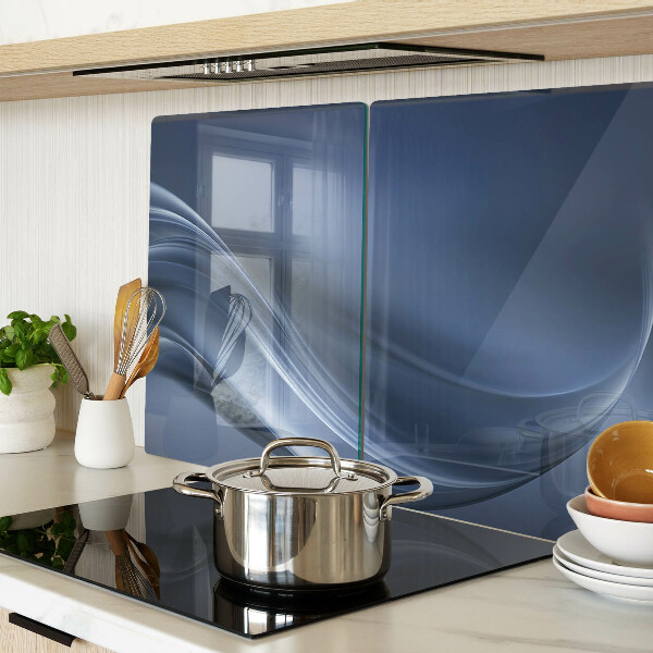 Deska kuchenna szklana Fale w odcieniach niebieskiego