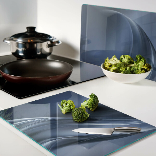 Deska kuchenna szklana Fale w odcieniach niebieskiego