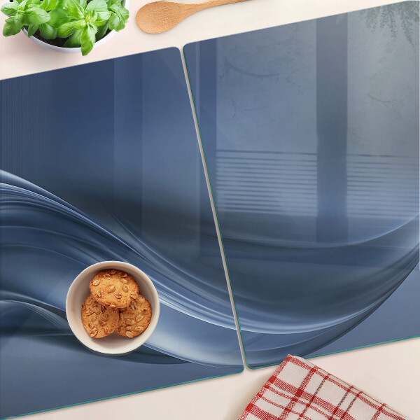 Deska kuchenna szklana Fale w odcieniach niebieskiego