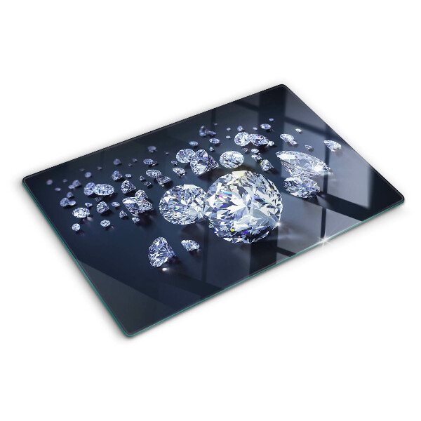 Deska kuchenna szklana Kryształy i diamenty