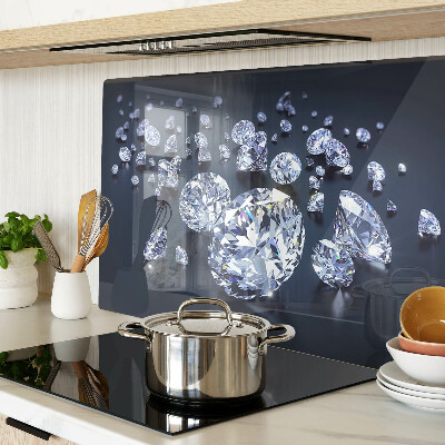 Snijplanken van glas Kristallen en diamanten