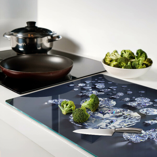 Deska kuchenna szklana Kryształy i diamenty