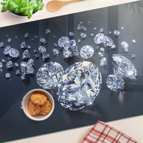 Deska kuchenna szklana Kryształy i diamenty