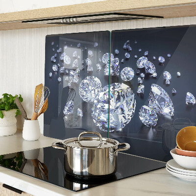 Deska kuchenna szklana Kryształy i diamenty