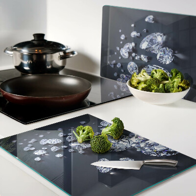 Deska kuchenna szklana Kryształy i diamenty