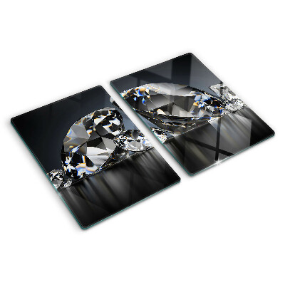 Szklana deska do krojenia Diamenty na czarnym tle