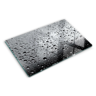 Snijplanken van glas Waterdruppels op glas