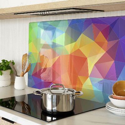 Szklana deska do krojenia Geometria kolorowych trójkątów