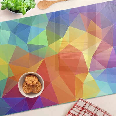 Szklana deska do krojenia Geometria kolorowych trójkątów