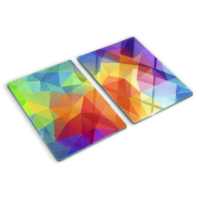 Szklana deska do krojenia Geometria kolorowych trójkątów