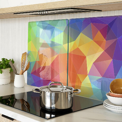 Szklana deska do krojenia Geometria kolorowych trójkątów