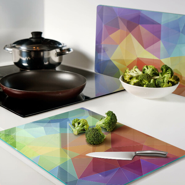Snijplanken glas De geometrie van gekleurde driehoeken