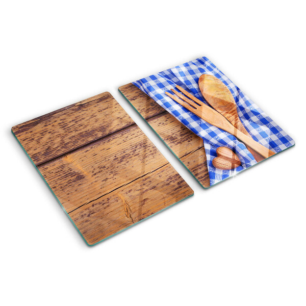 Snijplanken glas Keukenthema met houten accessoires