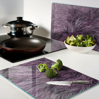 Szklana deska kuchenna Fioletowe futro