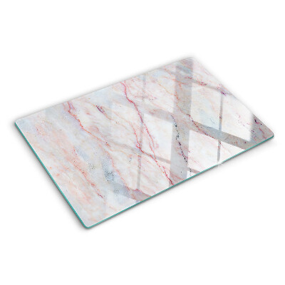 Glazen snijplanken Marmerpatroon in roze tinten