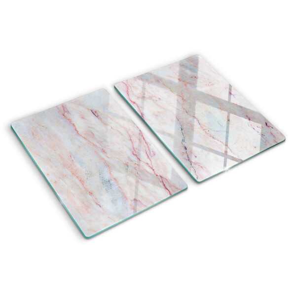 Deska kuchenna szklana Marmurowy wzór w odcieniach różu