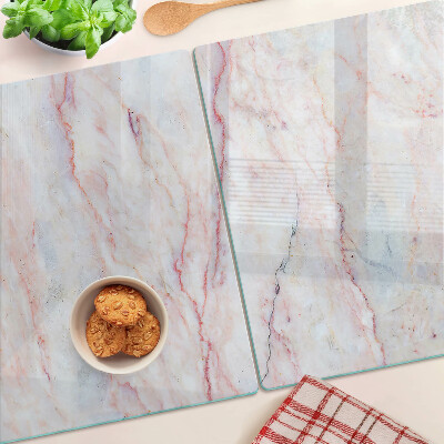 Deska kuchenna szklana Marmurowy wzór w odcieniach różu