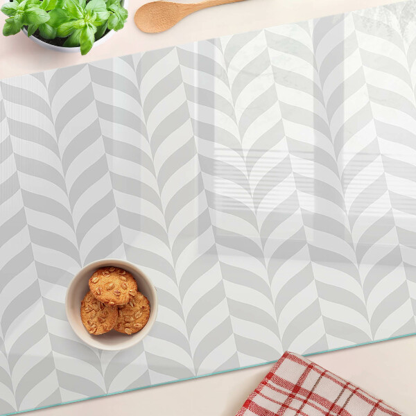 Deska kuchenna szklana Liście w faliste wzory