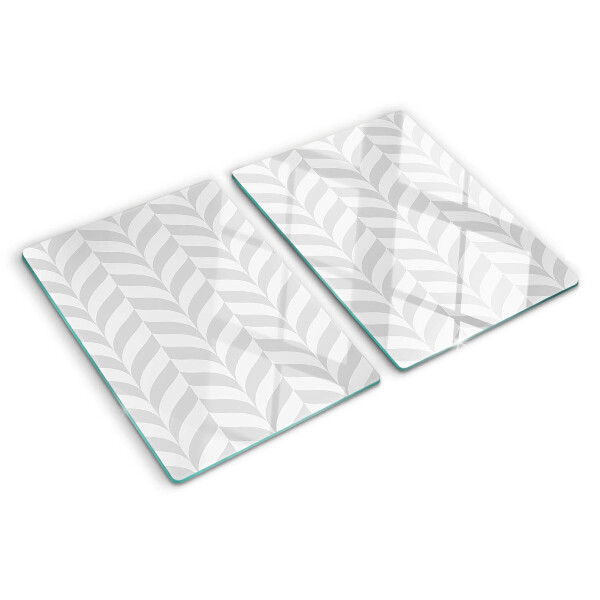 Deska kuchenna szklana Liście w faliste wzory