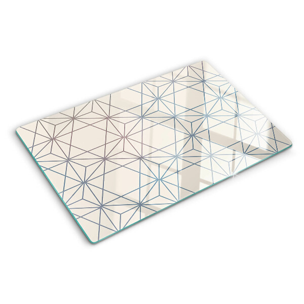 Snijplanken van glas Geometrie met driehoeken en lijnen