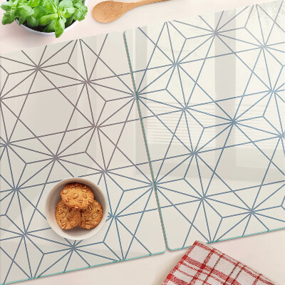 Szklana deska do krojenia Geometria z trójkątami i liniami