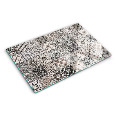 Snijplanken glas Tegelpatronen in grijstinten