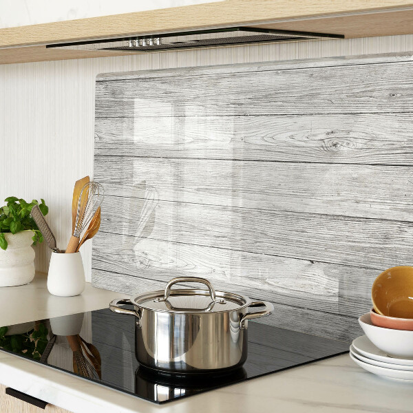 Szklana deska kuchenna Deska drewniana w odcieniach szarości