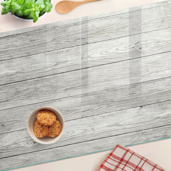 Szklana deska kuchenna Deska drewniana w odcieniach szarości