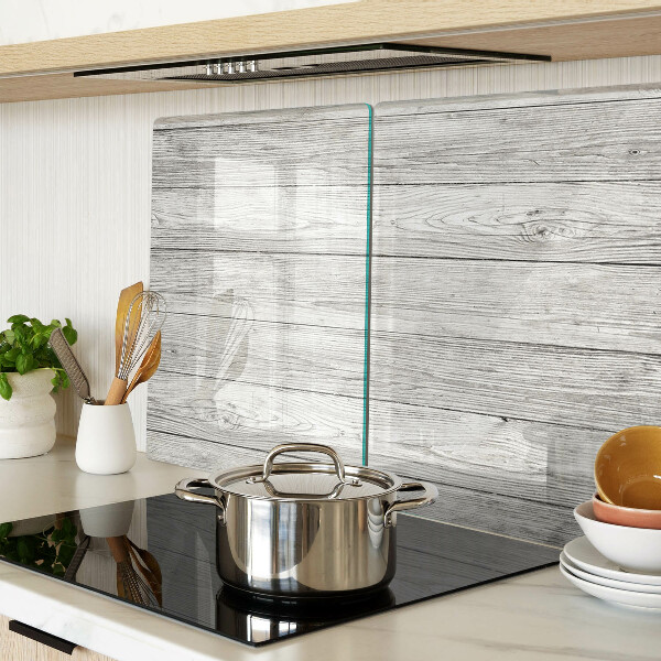 Szklana deska kuchenna Deska drewniana w odcieniach szarości