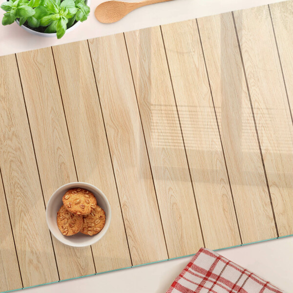 Deska kuchenna szklana Deska drewniana w jasnym kolorze