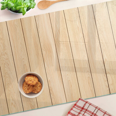 Glazen snijplanken Lichtgekleurde houten plank