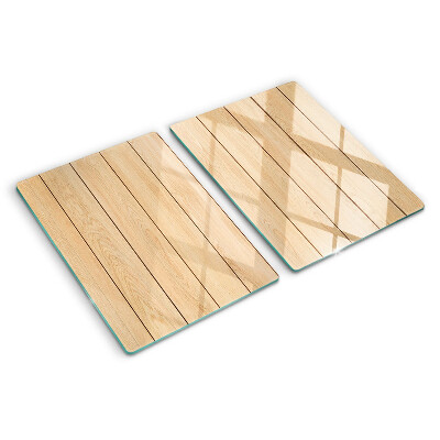 Glazen snijplanken Lichtgekleurde houten plank