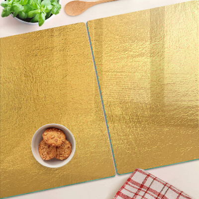 Szklana deska do krojenia Złota powierzchnia z refleksami