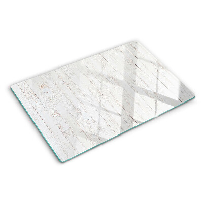 Szklana deska kuchenna Białe deski drewniane