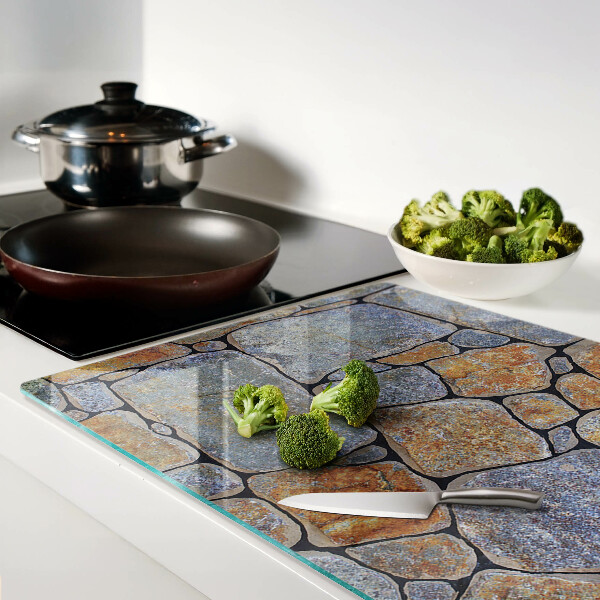 Szklana deska kuchenna Kamienny wzór z teksturą