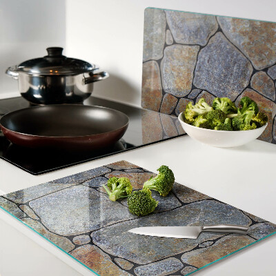 Szklana deska kuchenna Kamienny wzór z teksturą