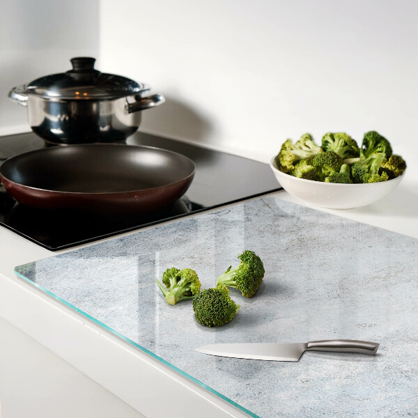 Szklana deska kuchenna Betonowy efekt z odbiciem