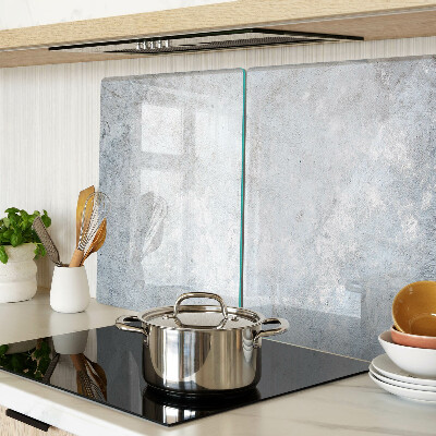 Szklana deska kuchenna Betonowy efekt z odbiciem