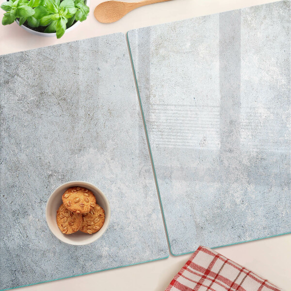 Szklana deska kuchenna Betonowy efekt z odbiciem