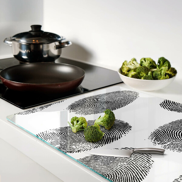 Szklana deska do krojenia Odciski palców