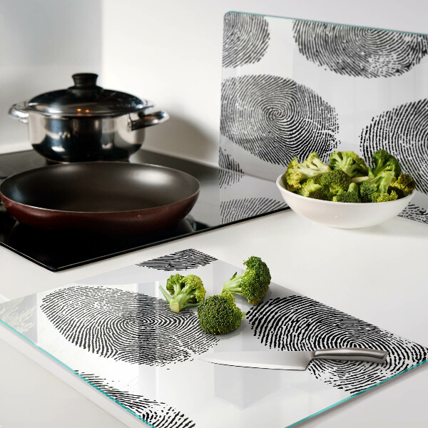 Szklana deska do krojenia Odciski palców