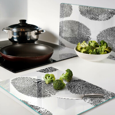 Szklana deska do krojenia Odciski palców