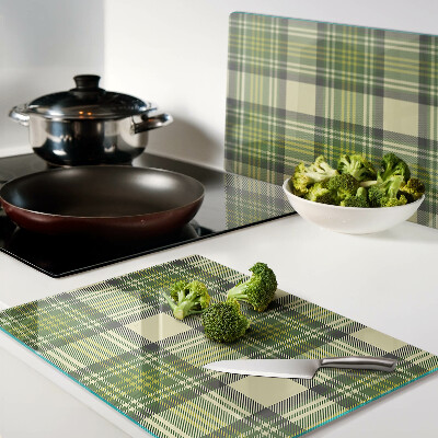 Szklana deska kuchenna Motyw w kratkę