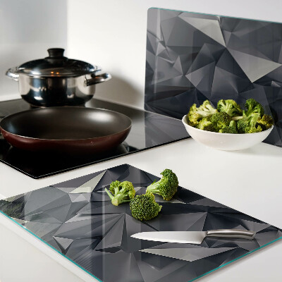 Szklana deska kuchenna Geometria w odcieniach szarości