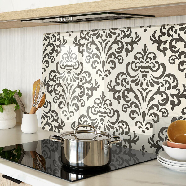 Szklana deska kuchenna Wzór roślinny w stylu barokowym