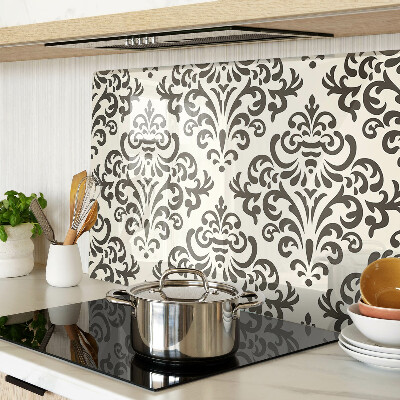 Szklana deska kuchenna Wzór roślinny w stylu barokowym